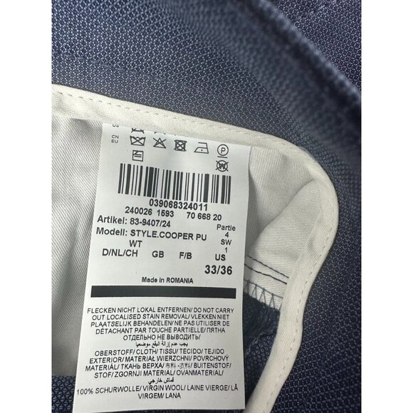 NWT BRAX FEEL GOOD COOPER FANCY REGULAR FIT WOOL PANTS Size 33/36 - Picture 6 of 10